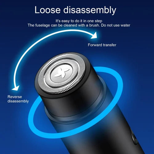 FEIHONG Portable Electric Shaver Trimmer, Wet and Dry Use, USB Rechargeable Battery, Low-Noise