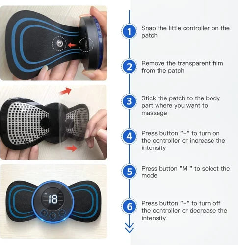 Hemico Body Massager,Wireless Portable Neck Massager With 8 Modes And 19 Strength Levels