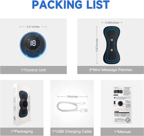 Hemico Body Massager,Wireless Portable Neck Massager With 8 Modes And 19 Strength Levels