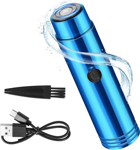 FEIHONG Portable Electric Shaver Trimmer, Wet and Dry Use, USB Rechargeable Battery, Low-Noise
