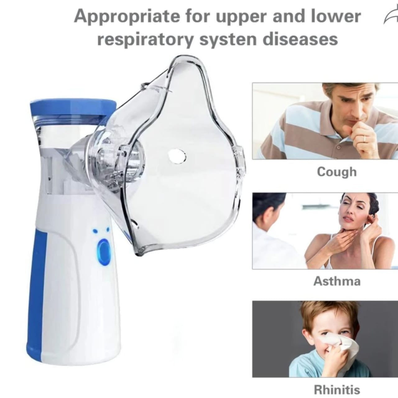 Portable Nebulizer for Adults and Kids Travel and Household Use, Handheld Mesh Nebulizer for Breathing Problems, Personal Inhalers for Cold and Cough - Quick Relief, Wireless Vaporizer Machine With Respiratory Mask