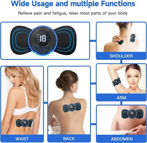 Hemico Body Massager,Wireless Portable Neck Massager With 8 Modes And 19 Strength Levels