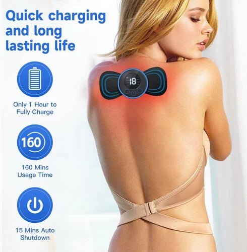 Hemico Body Massager,Wireless Portable Neck Massager With 8 Modes And 19 Strength Levels